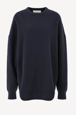 Femme Extreme Cashmere Pull-Over Crew Hop N° 53 En Bleu Marine