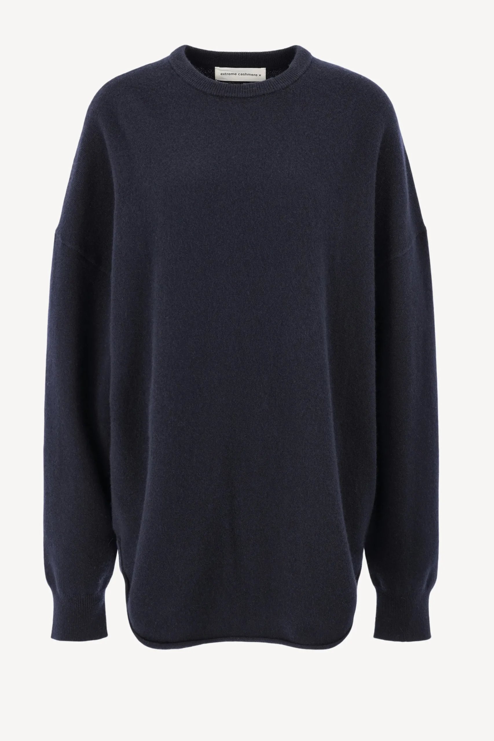 Femme Extreme Cashmere Pull-Over Crew Hop N° 53 En Bleu Marine
