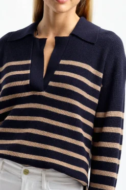 Femme Rails Pullover Harris En Camel/Navy