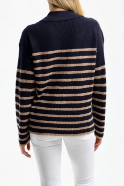 Femme Rails Pullover Harris En Camel/Navy