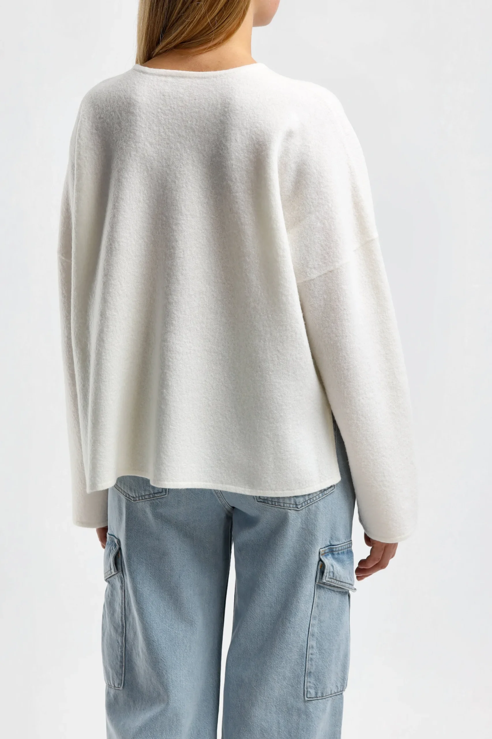 Femme Toteme Pullover Merinos En Blanc Casse