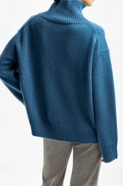 Femme Van Kukil Pull-Over Ocean En Bleu Nuit