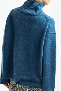 Femme Van Kukil Pull-Over Ocean En Bleu Nuit