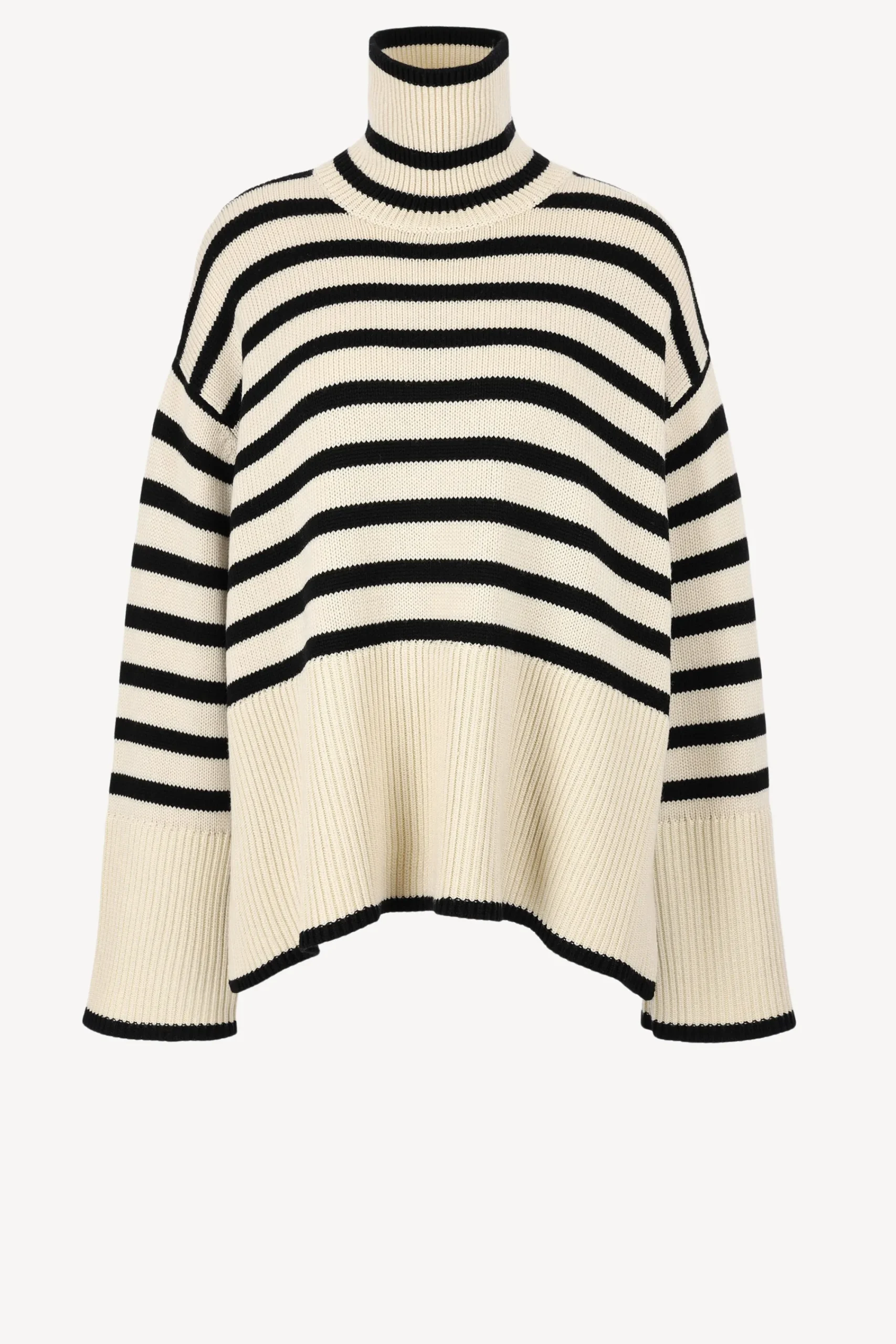 Femme Toteme Pull-Over Signature Stripe En Sable Clair