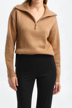 Femme Allude Pull-Over Troyer Camel