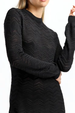 Femme Missoni Robe A Manches Longues En Black Beauty