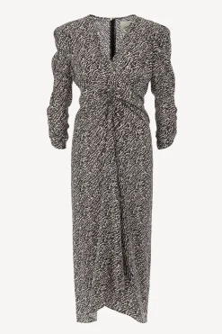 Femme Isabel Marant Robe Albini En Noir Imprime