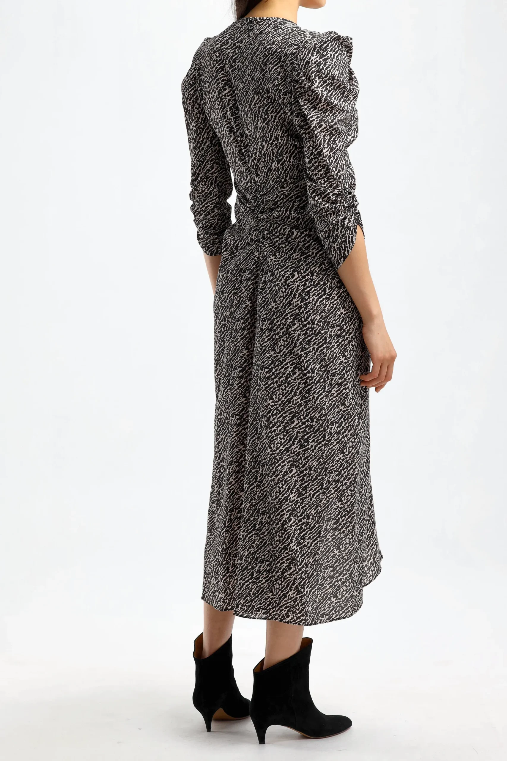Femme Isabel Marant Robe Albini En Noir Imprime