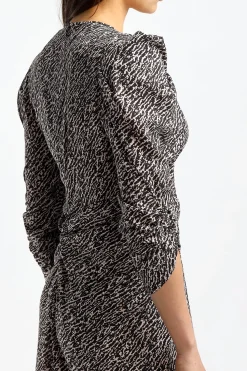 Femme Isabel Marant Robe Albini En Noir Imprime