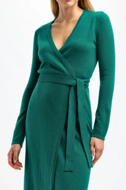 Femme Diane von Furstenberg Robe Astrid In Fall Green