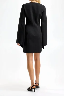 Femme Michael Kors Collection Robe Barathea En Noir