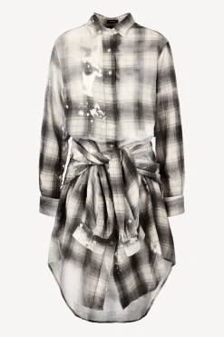 Femme R13 Robe Chemisier Bleached En Ecru/Marron