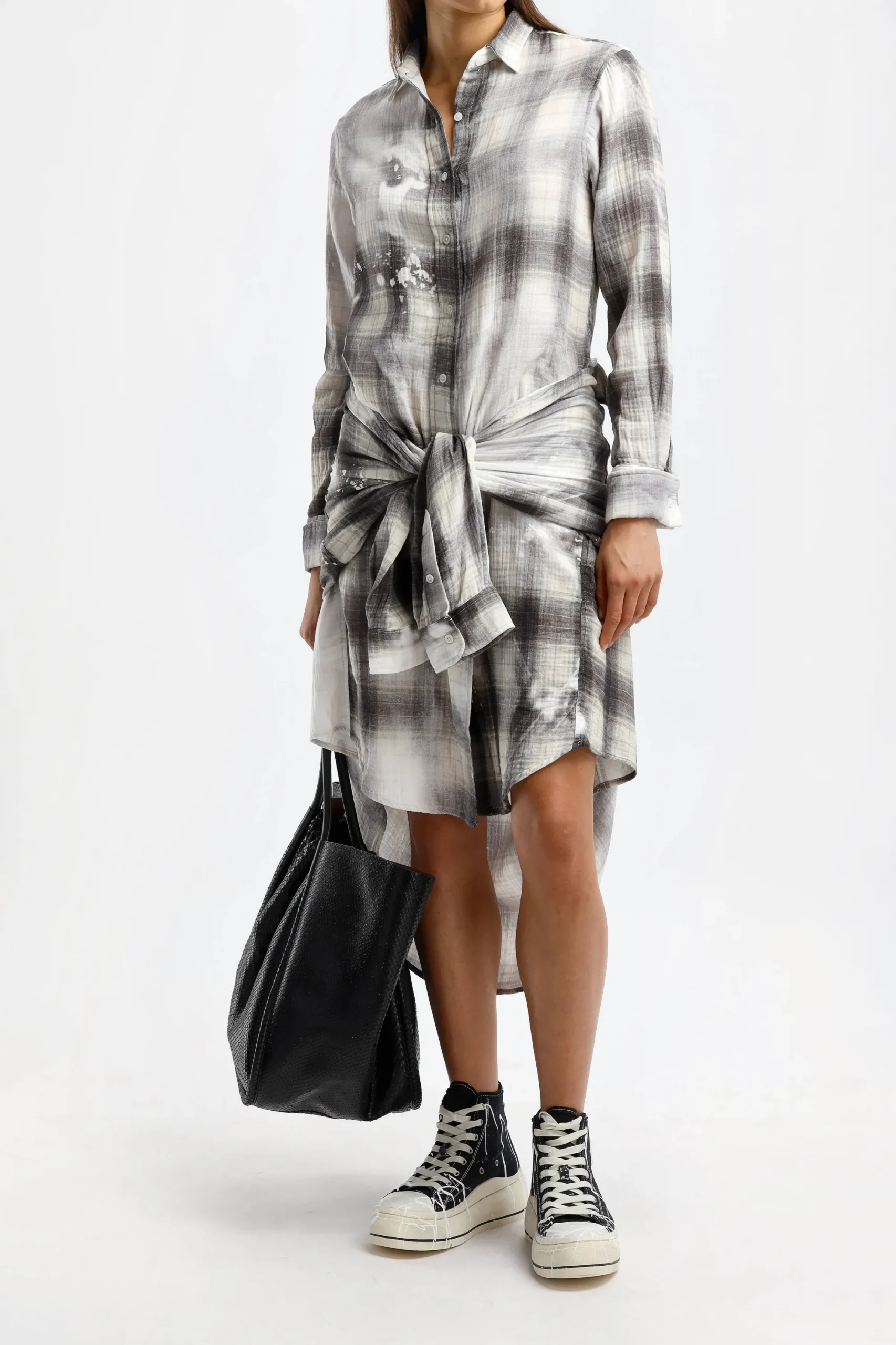 Femme R13 Robe Chemisier Bleached En Ecru/Marron