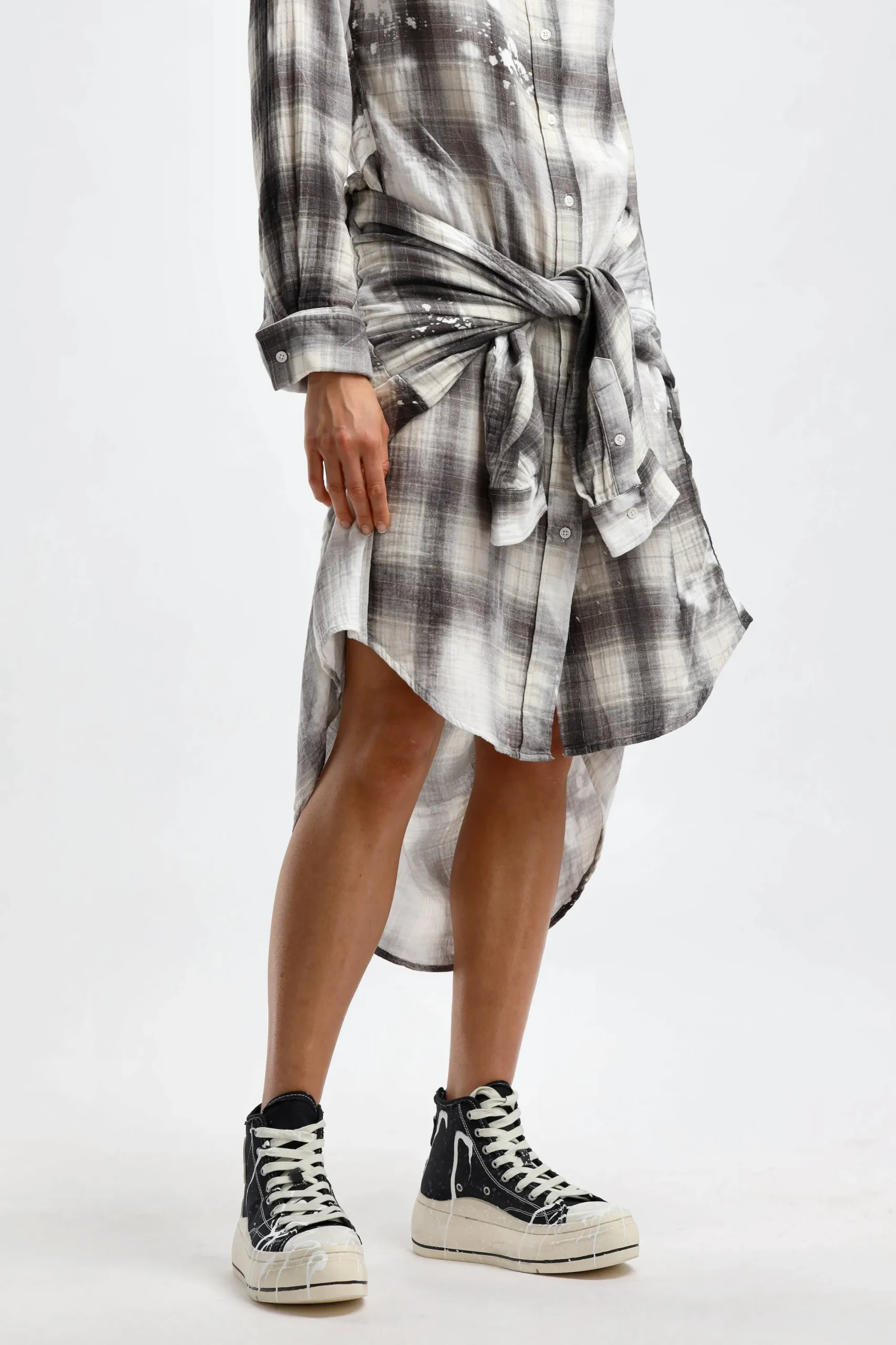 Femme R13 Robe Chemisier Bleached En Ecru/Marron