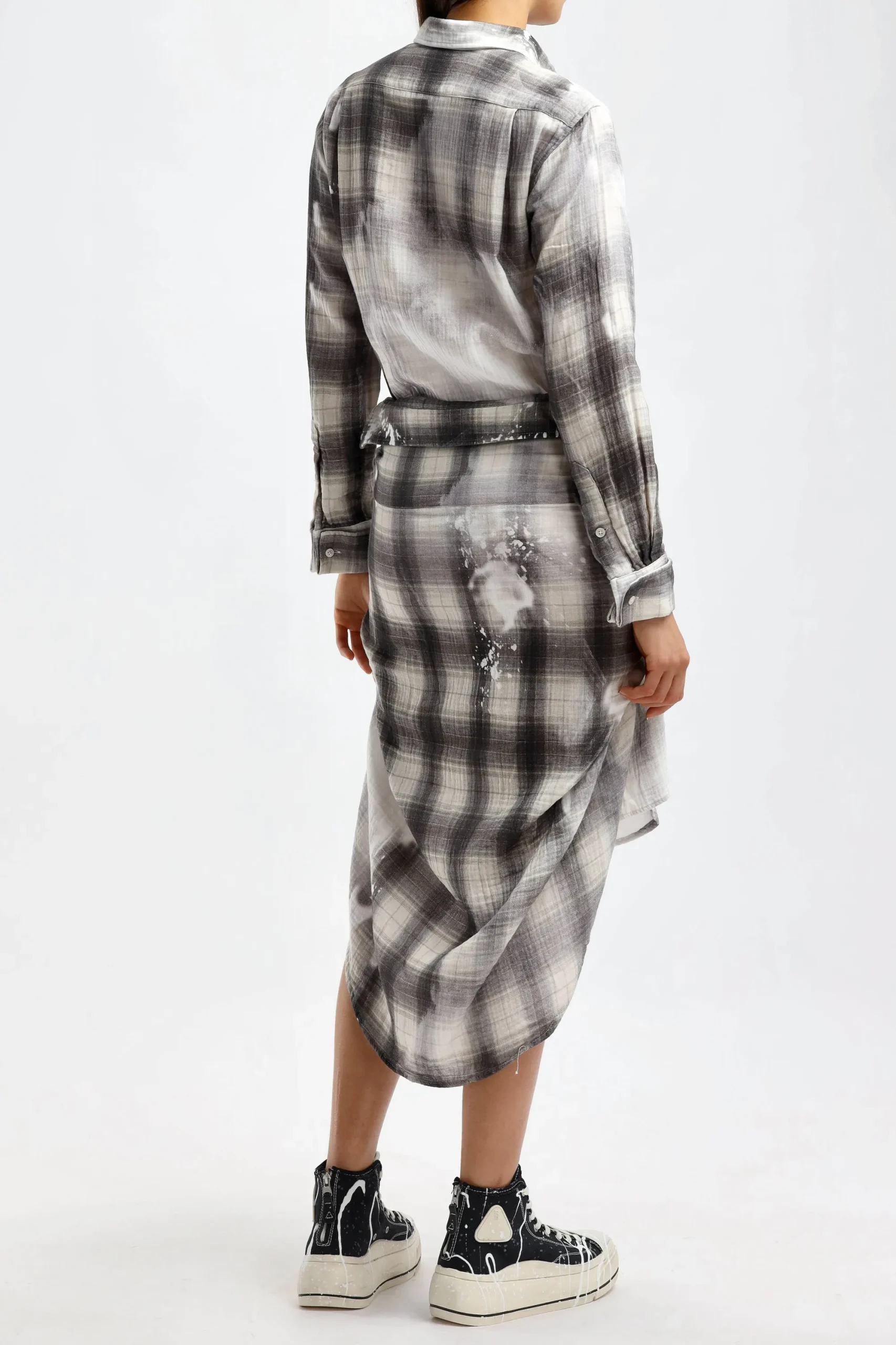 Femme R13 Robe Chemisier Bleached En Ecru/Marron