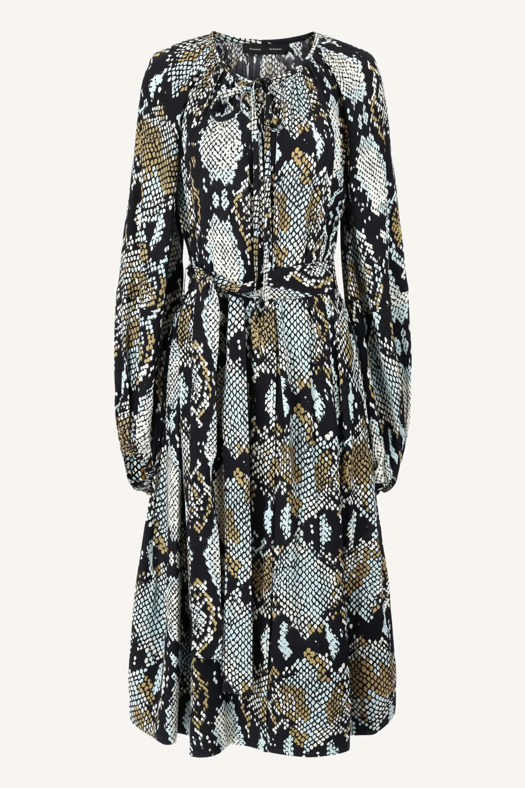 Femme Proenza Schouler Robe Chemisier Crepe Snake En Noir