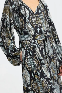 Femme Proenza Schouler Robe Chemisier Crepe Snake En Noir