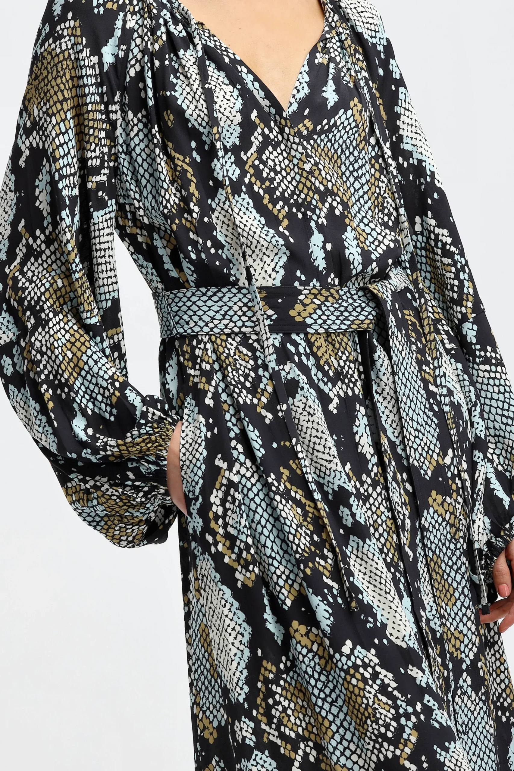 Femme Proenza Schouler Robe Chemisier Crepe Snake En Noir