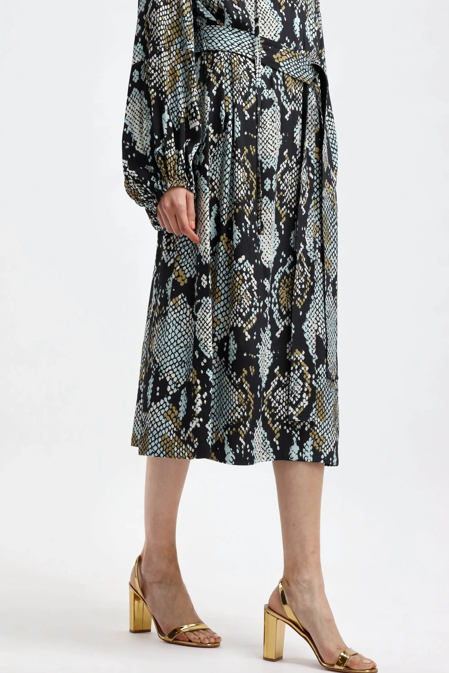 Femme Proenza Schouler Robe Chemisier Crepe Snake En Noir