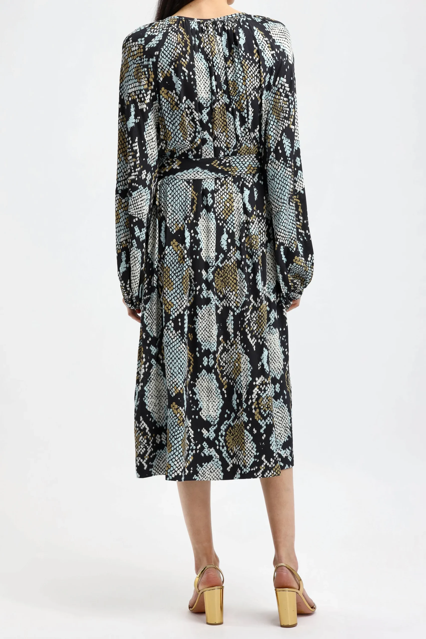 Femme Proenza Schouler Robe Chemisier Crepe Snake En Noir