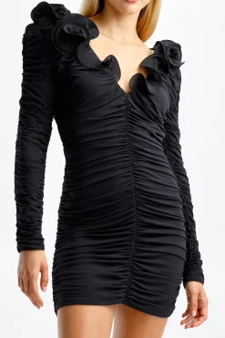 Femme Magda Butrym Robe Deep V En Noir
