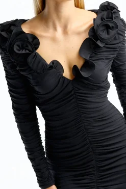 Femme Magda Butrym Robe Deep V En Noir