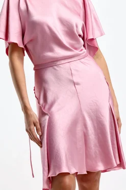Femme Victoria Beckham Robe Draped Cut Out En Rose