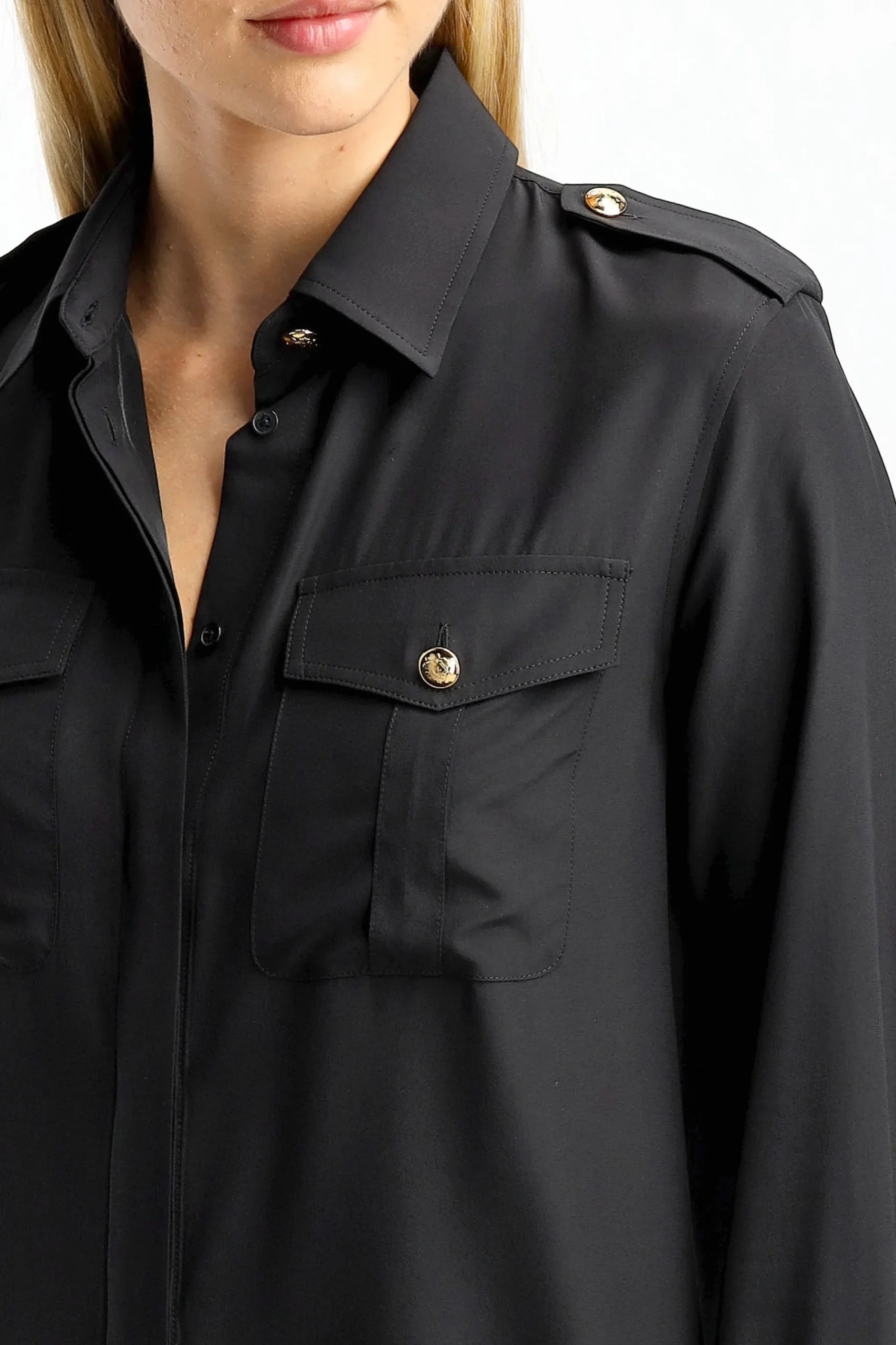 Femme Nili Lotan Robe En Soie Noire Adelaide