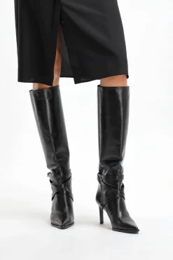 Femme Nili Lotan Robe En Soie Noire Adelaide