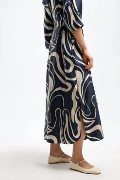 Femme S Max Mara Robe Garonna En Bleu Nuit