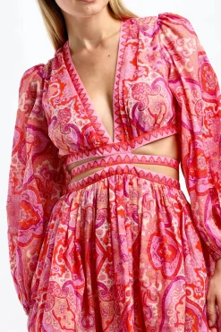 Femme Zimmermann Robe Halcyon En Rose/Violet