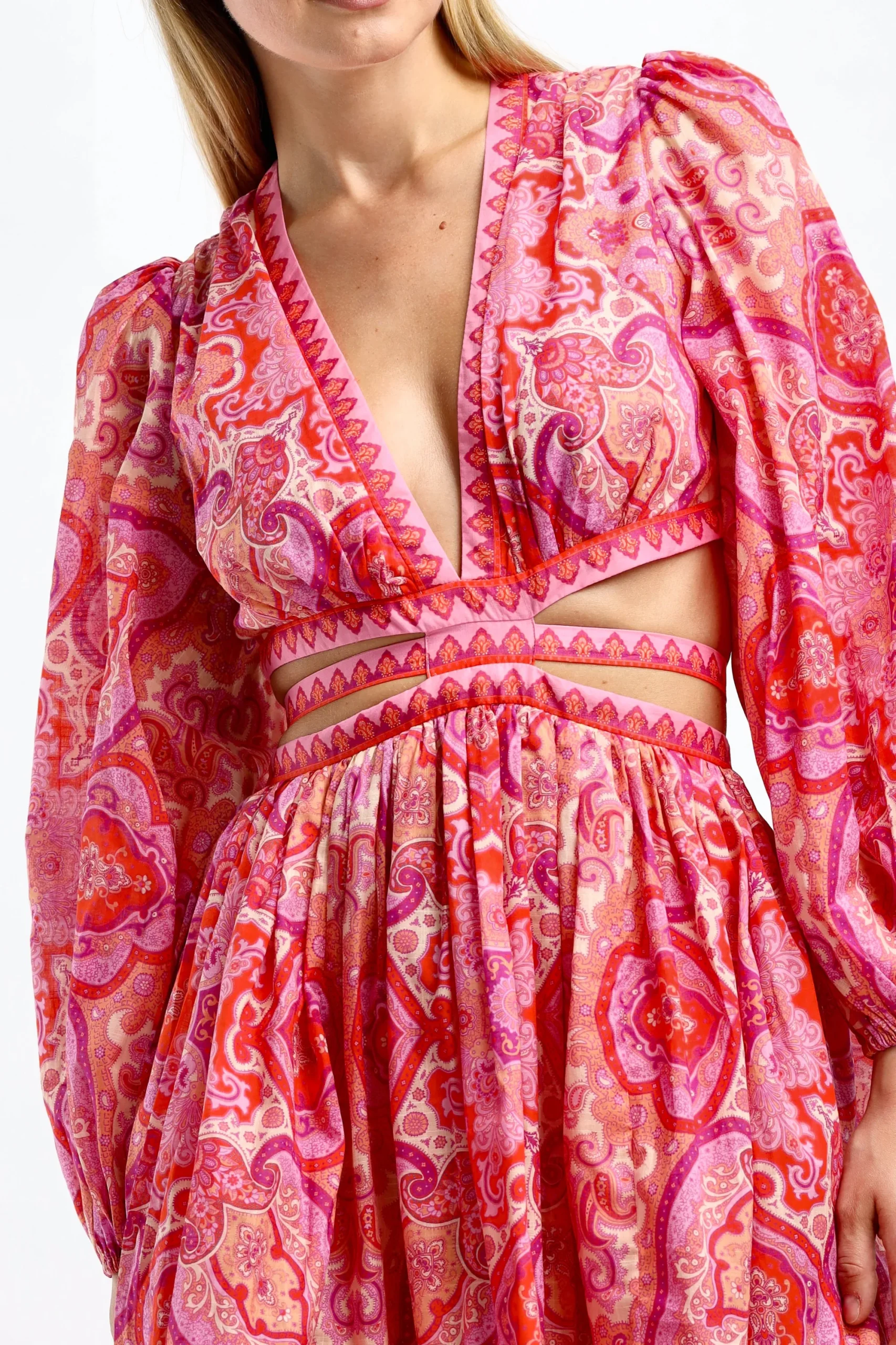 Femme Zimmermann Robe Halcyon En Rose/Violet