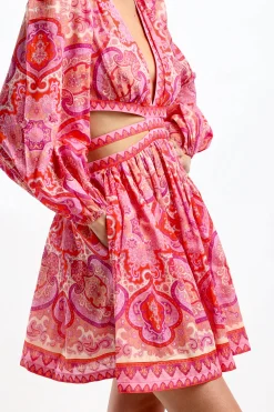 Femme Zimmermann Robe Halcyon En Rose/Violet