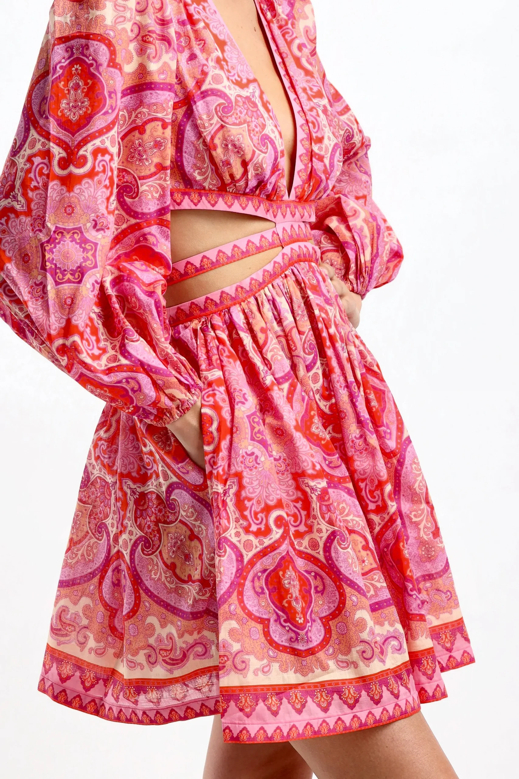 Femme Zimmermann Robe Halcyon En Rose/Violet
