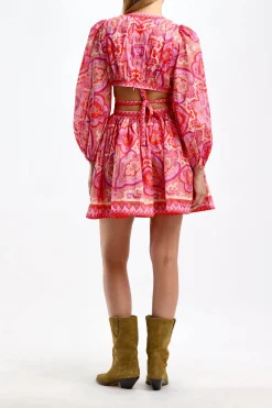 Femme Zimmermann Robe Halcyon En Rose/Violet