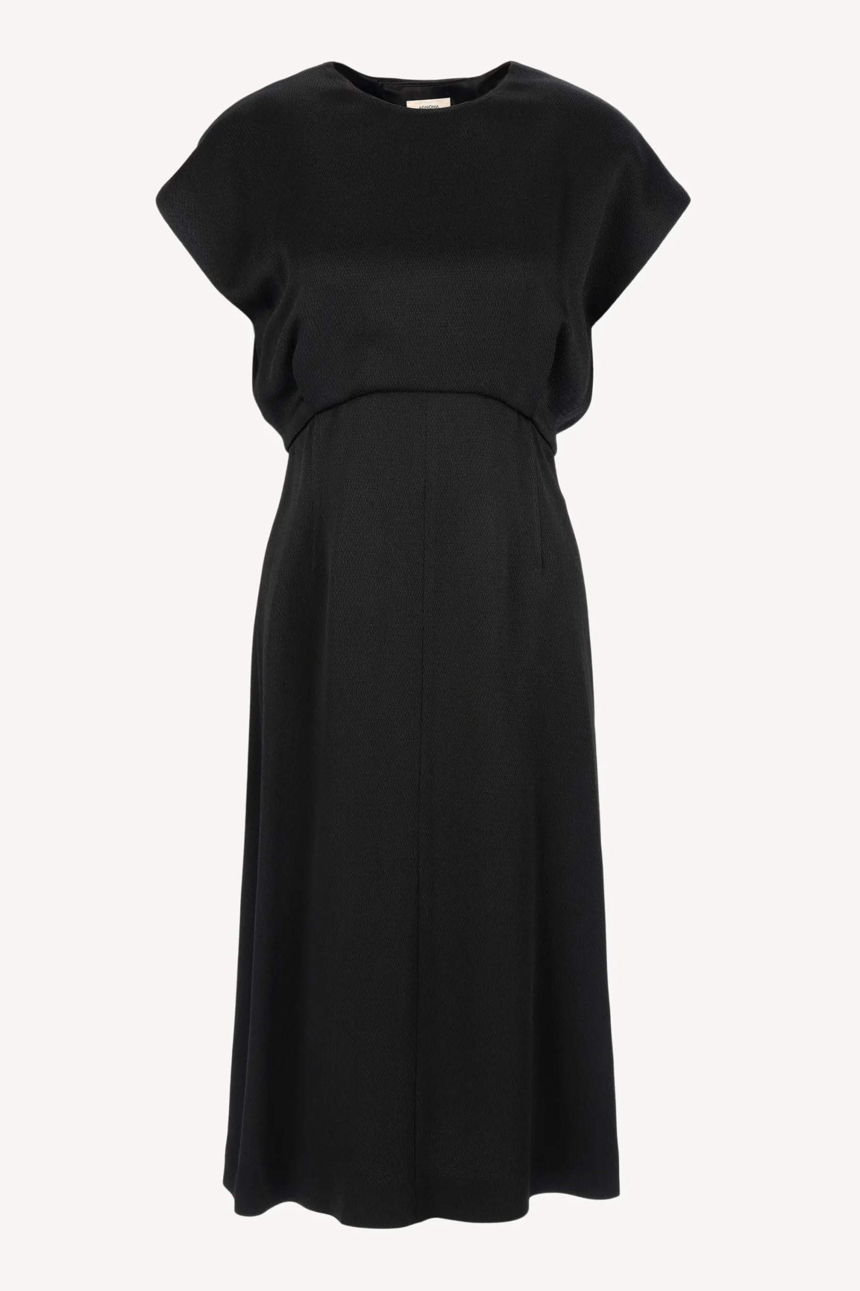 Femme Agnona Robe Heavy Seersucker Noire