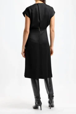Femme Agnona Robe Heavy Seersucker Noire
