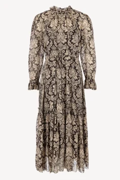 Femme Zimmermann Robe Lantern En Damas Noir