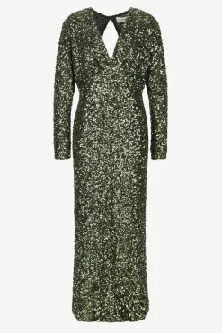 Femme P.A.R.O.S.H. Robe Longue Paris En Verde Oliva