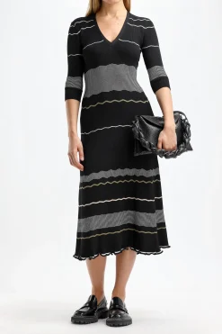Femme Proenza Schouler Robe Matte Stripe En Noir
