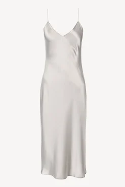 Femme Nili Lotan Robe Midi Cami En Gris Tempete