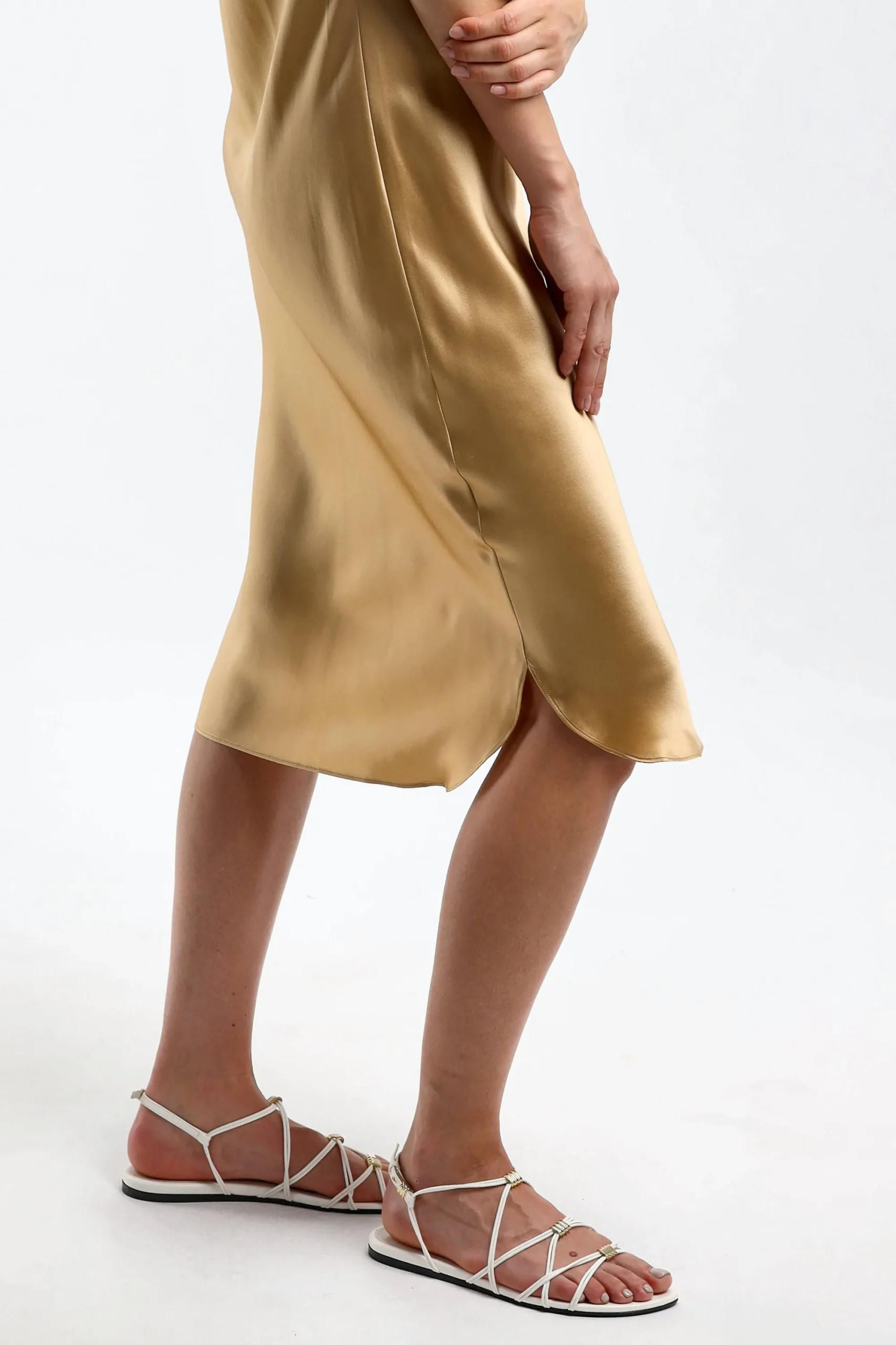 Femme Nili Lotan Robe Midi Cami En Kaki