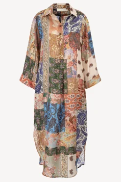 Femme Zimmermann Robe Midi En Patch Paisley