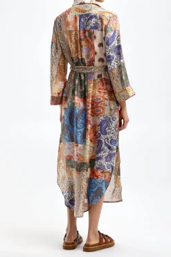 Femme Zimmermann Robe Midi En Patch Paisley