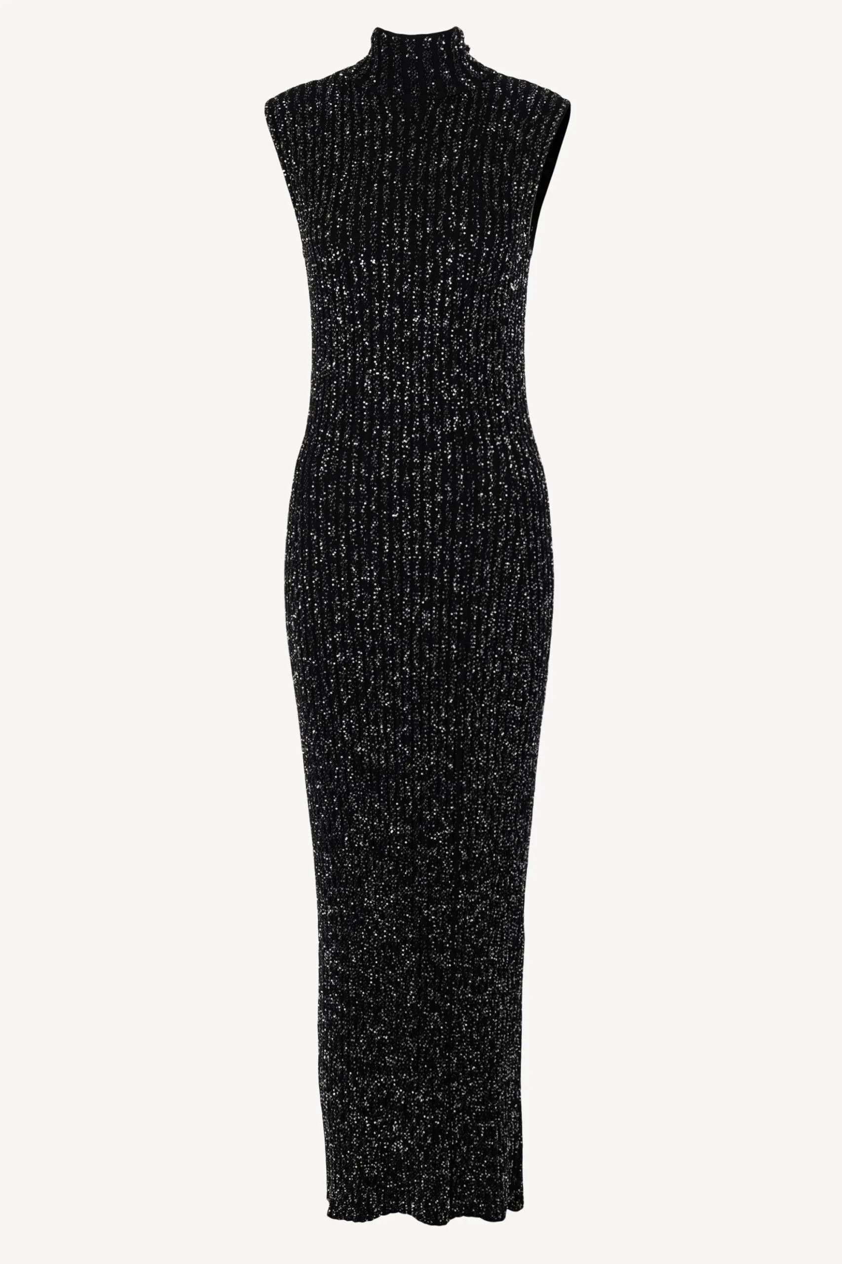 Femme Missoni Robe Noire/Argentee A Col Haut