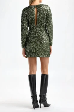 Femme P.A.R.O.S.H. Robe Paris En Verde Oliva