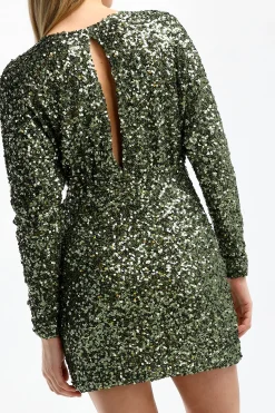 Femme P.A.R.O.S.H. Robe Paris En Verde Oliva