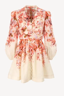 Femme Zimmermann Robe Plunge En Creme Florale