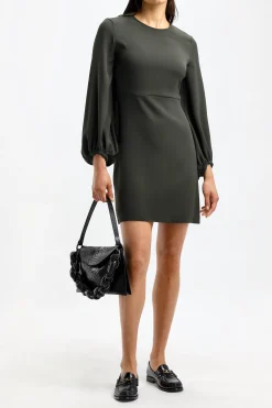 Femme P.A.R.O.S.H. Robe Poker En Verde Oliva