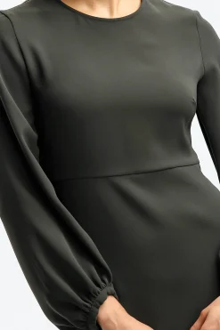 Femme P.A.R.O.S.H. Robe Poker En Verde Oliva